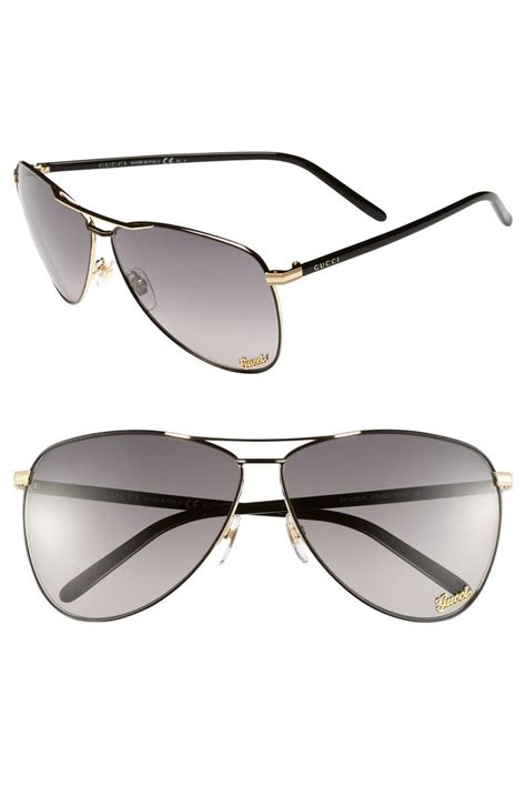 gucci metal glasses|Gucci 62mm aviator sunglasses.